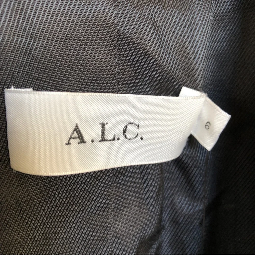 A.L.C. Cotton/Linen Blazer/Jacket Grey Single Button Size 6 - Picture 15 of 16